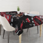 Personalized Essendon Bombers Tablecloth Aboriginal Pattern with Graffiti Style