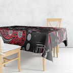Personalized Essendon Bombers Tablecloth Aboriginal Pattern with Graffiti Style
