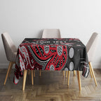 Personalized Essendon Bombers Tablecloth Aboriginal Pattern with Graffiti Style