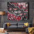 Personalized Essendon Bombers Tapestry Aboriginal Pattern with Graffiti Style