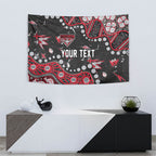 Personalized Essendon Bombers Tapestry Aboriginal Pattern with Graffiti Style