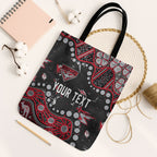 Personalized Essendon Bombers Tote Bag Aboriginal Pattern with Graffiti Style