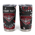 Personalized Essendon Bombers Tumbler Cup Aboriginal Pattern with Graffiti Style