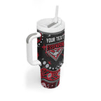 Personalized Essendon Bombers Tumbler With Handle Aboriginal Pattern with Graffiti Style