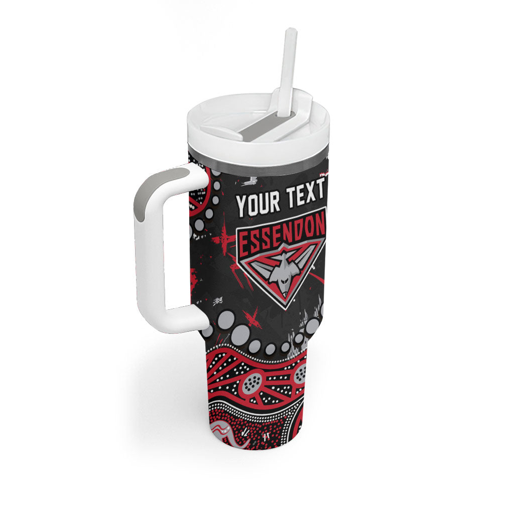 Personalized Essendon Bombers Tumbler With Handle Aboriginal Pattern with Graffiti Style