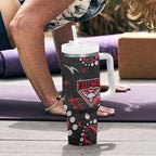 Personalized Essendon Bombers Tumbler With Handle Aboriginal Pattern with Graffiti Style