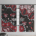 Personalized Essendon Bombers Window Curtain Aboriginal Pattern with Graffiti Style