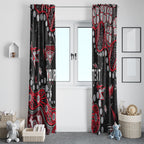 Personalized Essendon Bombers Window Curtain Aboriginal Pattern with Graffiti Style