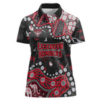 Personalized Essendon Bombers Women Polo Shirt Aboriginal Pattern with Graffiti Style
