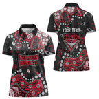 Personalized Essendon Bombers Women Polo Shirt Aboriginal Pattern with Graffiti Style