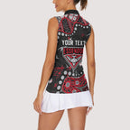 Personalized Essendon Bombers Women Sleeveless Polo Shirt Aboriginal Pattern with Graffiti Style