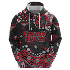 Personalized Essendon Bombers Zip Hoodie Aboriginal Pattern with Graffiti Style