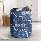 Personalized Geelong Cats Laundry Basket Aboriginal Pattern with Graffiti Style