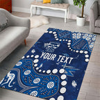 Personalized Geelong Cats Area Rug Aboriginal Pattern with Graffiti Style