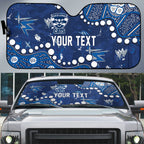 Personalized Geelong Cats Auto Sun Shade Aboriginal Pattern with Graffiti Style