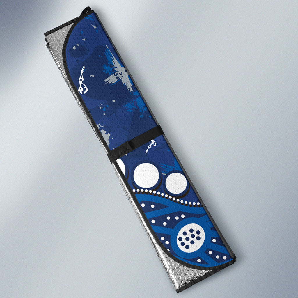 Personalized Geelong Cats Auto Sun Shade Aboriginal Pattern with Graffiti Style