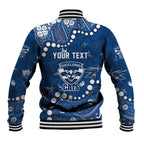 Personalized Geelong Cats Baseball Jacket Aboriginal Pattern with Graffiti Style