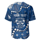 Personalized Geelong Cats Baseball Jersey Aboriginal Pattern with Graffiti Style