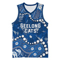 Personalized Geelong Cats Basketball Jersey Aboriginal Pattern with Graffiti Style