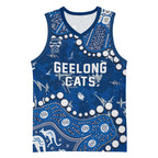 Personalized Geelong Cats Basketball Jersey Aboriginal Pattern with Graffiti Style