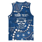 Personalized Geelong Cats Basketball Jersey Aboriginal Pattern with Graffiti Style