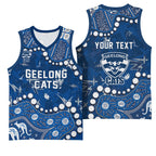 Personalized Geelong Cats Basketball Jersey Aboriginal Pattern with Graffiti Style