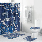 Personalized Geelong Cats Bathroom Set Aboriginal Pattern with Graffiti Style