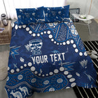 Personalized Geelong Cats Bedding Set Aboriginal Pattern with Graffiti Style