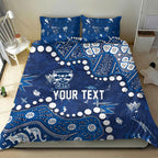 Personalized Geelong Cats Bedding Set Aboriginal Pattern with Graffiti Style