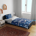 Personalized Geelong Cats Bedding Set Aboriginal Pattern with Graffiti Style