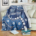 Personalized Geelong Cats Blanket Aboriginal Pattern with Graffiti Style
