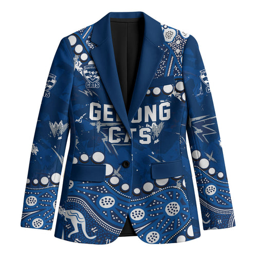 Personalized Geelong Cats Blazer Aboriginal Pattern with Graffiti Style
