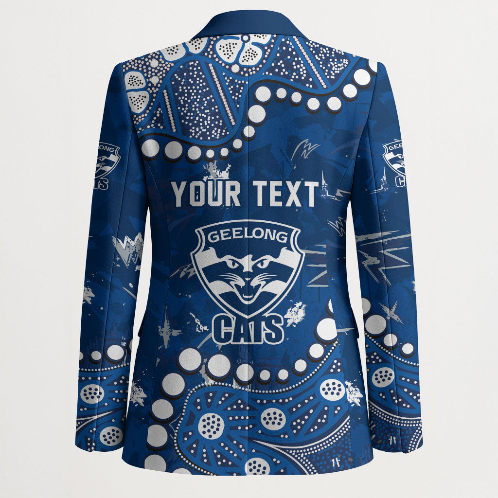 Personalized Geelong Cats Blazer Aboriginal Pattern with Graffiti Style