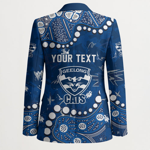 Personalized Geelong Cats Blazer Aboriginal Pattern with Graffiti Style