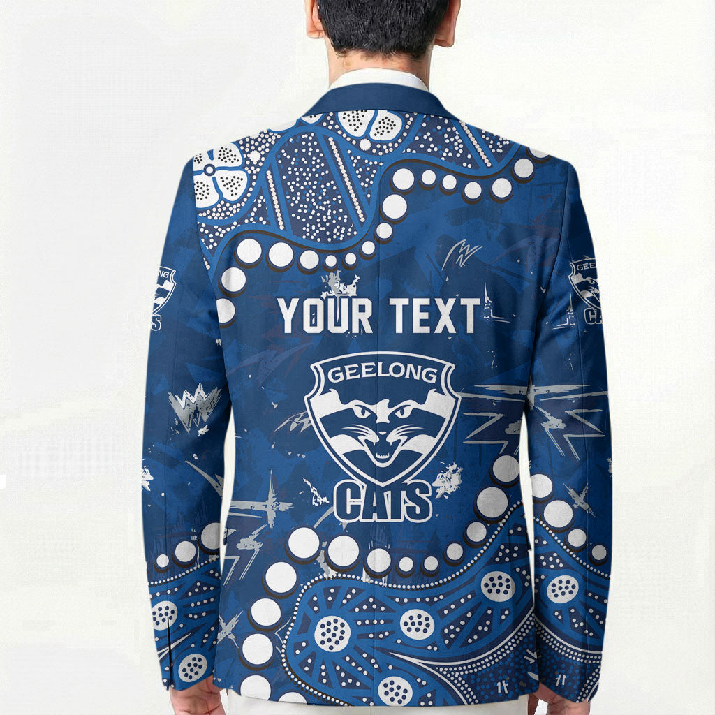 Personalized Geelong Cats Blazer Aboriginal Pattern with Graffiti Style
