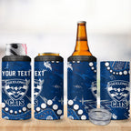 Personalized Geelong Cats 4 in 1 Can Cooler Tumbler Aboriginal Pattern with Graffiti Style