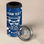 Personalized Geelong Cats 4 in 1 Can Cooler Tumbler Aboriginal Pattern with Graffiti Style