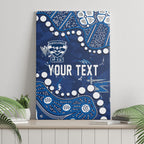 Personalized Geelong Cats Canvas Wall Art Aboriginal Pattern with Graffiti Style
