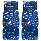 Personalized Geelong Cats Car Mats Aboriginal Pattern with Graffiti Style