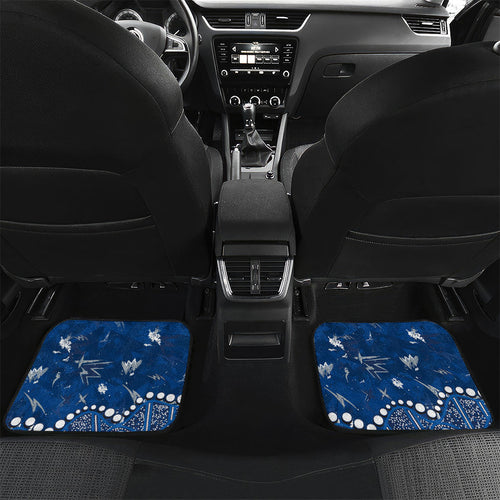 Personalized Geelong Cats Car Mats Aboriginal Pattern with Graffiti Style