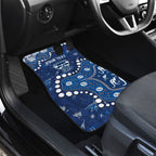 Personalized Geelong Cats Car Mats Aboriginal Pattern with Graffiti Style
