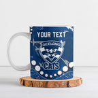 Personalized Geelong Cats Ceramic Mug Aboriginal Pattern with Graffiti Style