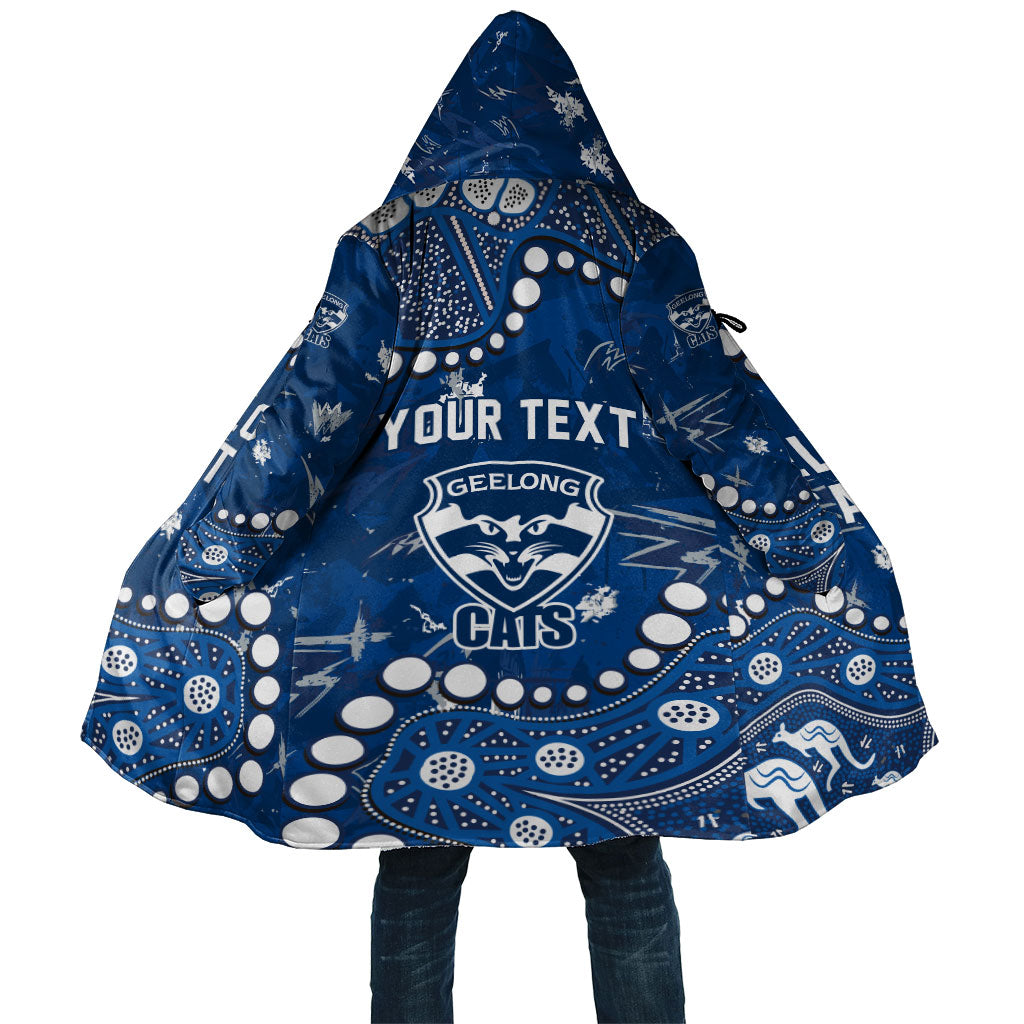 Personalized Geelong Cats Cloak Aboriginal Pattern with Graffiti Style