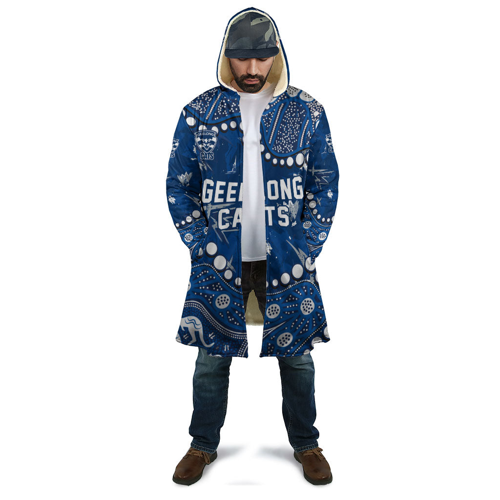 Personalized Geelong Cats Cloak Aboriginal Pattern with Graffiti Style