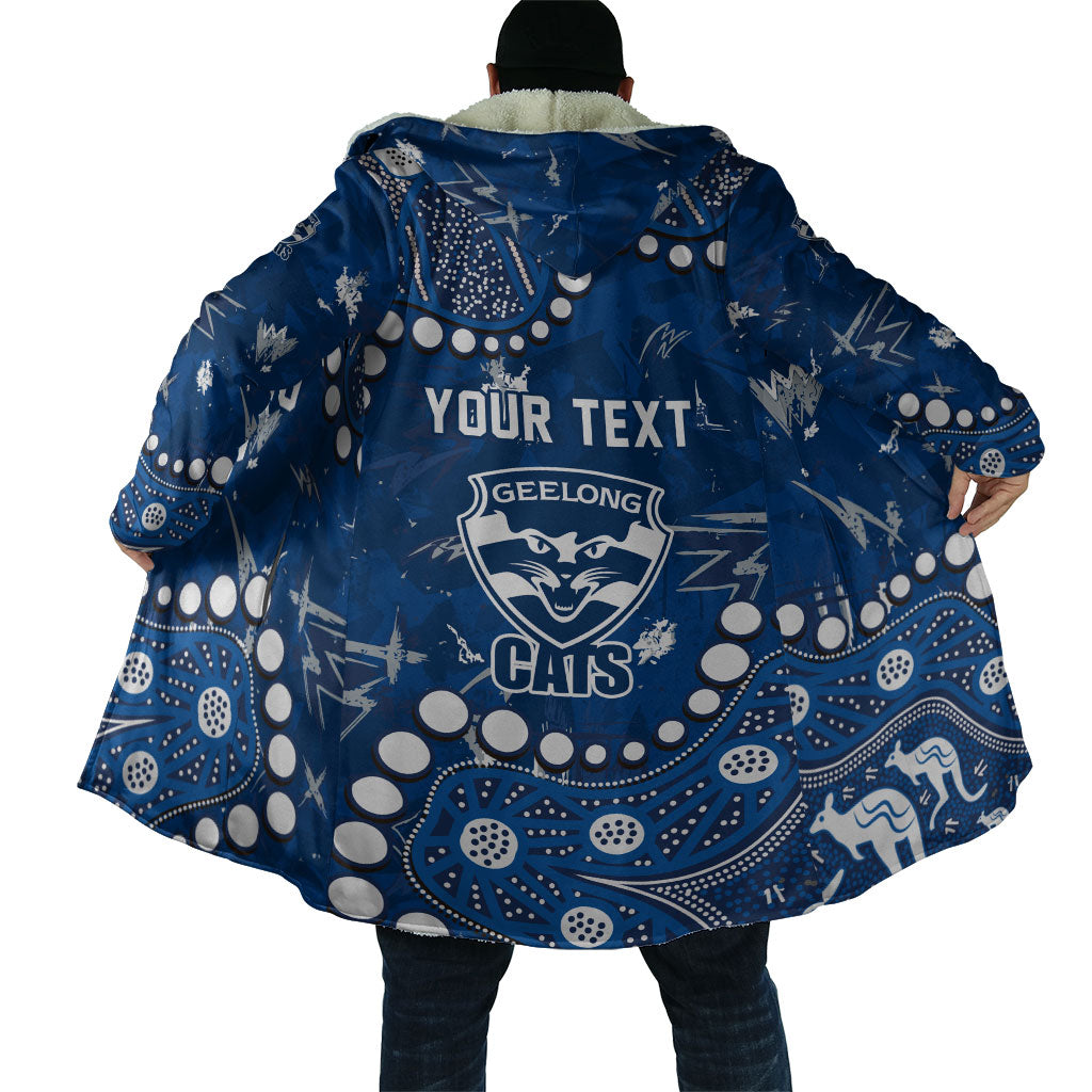 Personalized Geelong Cats Cloak Aboriginal Pattern with Graffiti Style