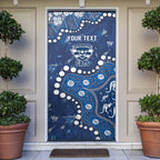 Personalized Geelong Cats Door Cover Aboriginal Pattern with Graffiti Style