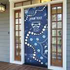 Personalized Geelong Cats Door Cover Aboriginal Pattern with Graffiti Style