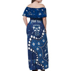 Personalized Geelong Cats Family Matching Off Shoulder Maxi Dress and Hawaiian Shirt Aboriginal Pattern with Graffiti Style