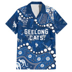 Personalized Geelong Cats Hawaiian Shirt Aboriginal Pattern with Graffiti Style