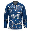 Personalized Geelong Cats Hockey Jersey Aboriginal Pattern with Graffiti Style